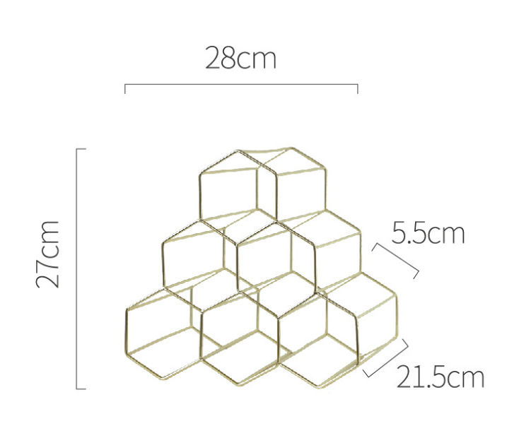 Creative Geometric Wine Rack Metal Simple Household Grape