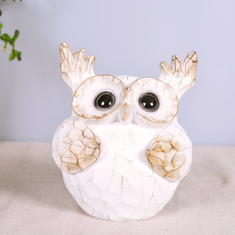 Owl Auspicious Animal Home Decoration Resin Crafts