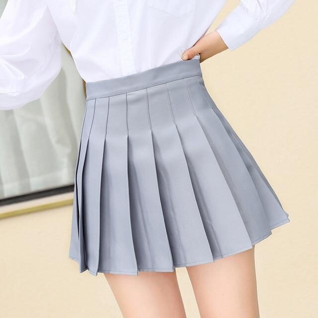 Pleated skirt short