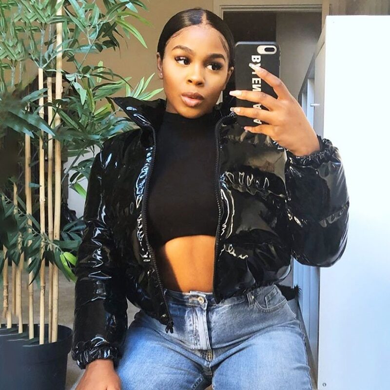 Sisterlinda Faux PU Leather Y2K Bubble Puffer Winter