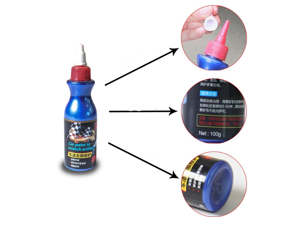Recipe car paint repair liquid scratch artifact remove