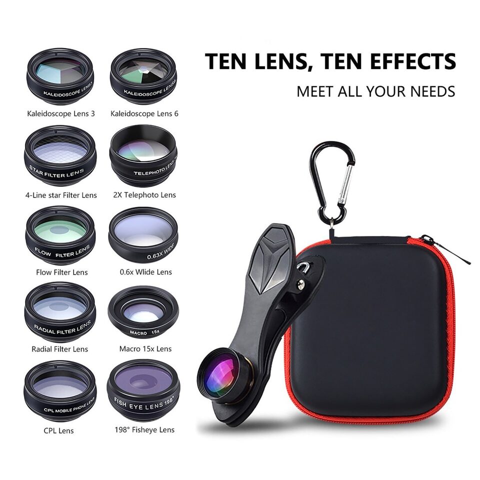 Apexel Phone Lens Kit Universal 10 In 1