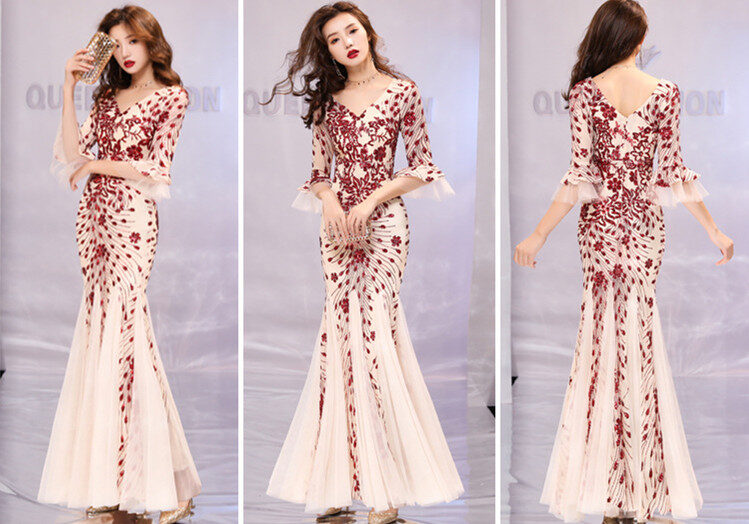 Banquet evening dress princess slim