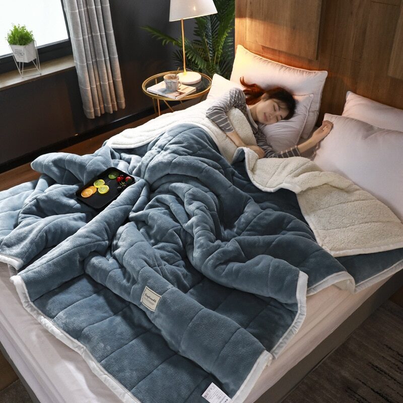 Fleece Blankets And Throws Thick Warm Winter Home