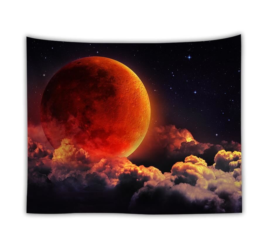 Ocean moon tapestry nature dorm decor wall