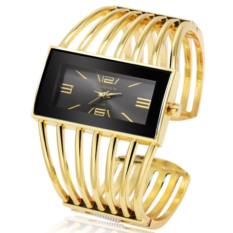 Cansnow Womens Watch Luxury Fashion Rose Gold Bangle
