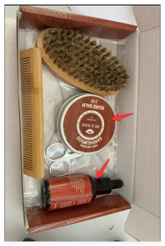 Beard care set oil and cream