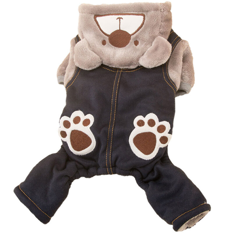 Pet fun paw print bear clothes