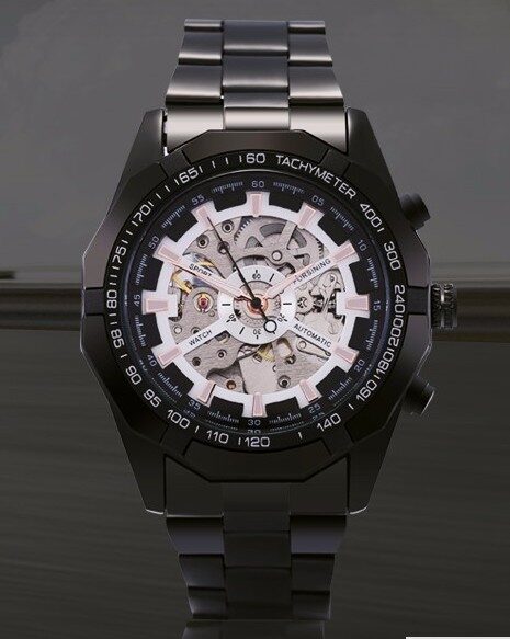 Men's Fashion Leisure Electroplating Tungsten Steel Automatic Mechanical