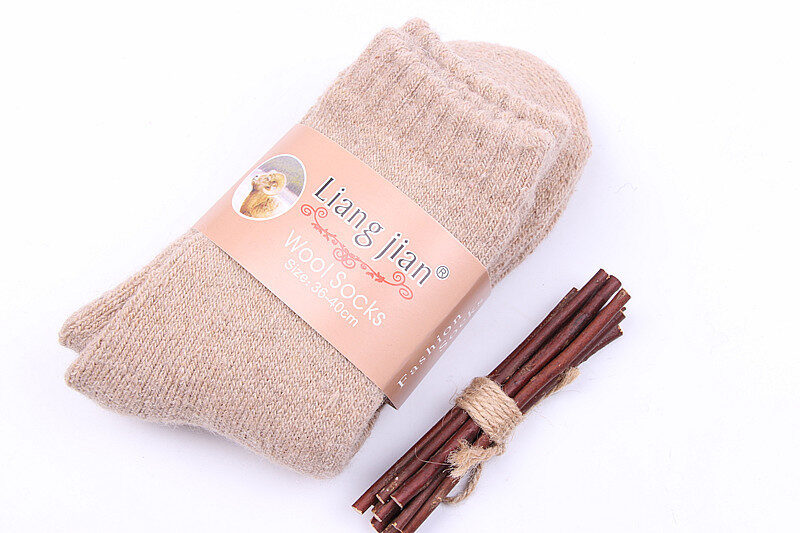 Woolen Fleeced Thickened Socks For Winter