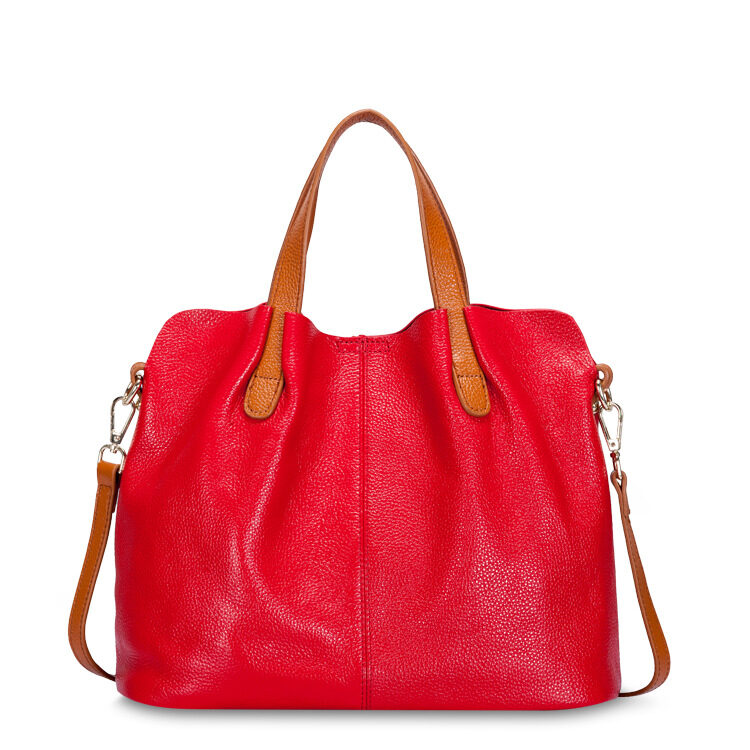 Leather bag women's mother soft tote