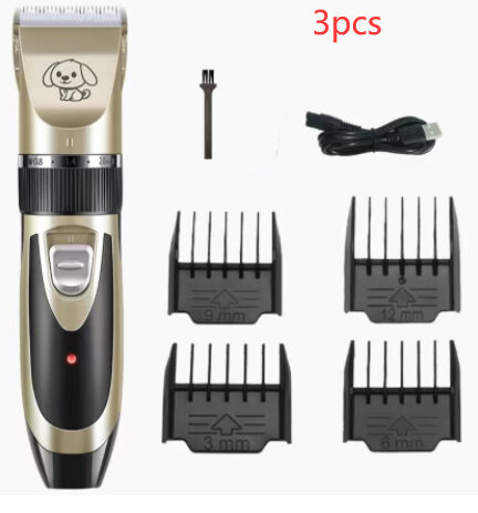 USB Rechargeable Electric Pet Clipper Razor Set Low