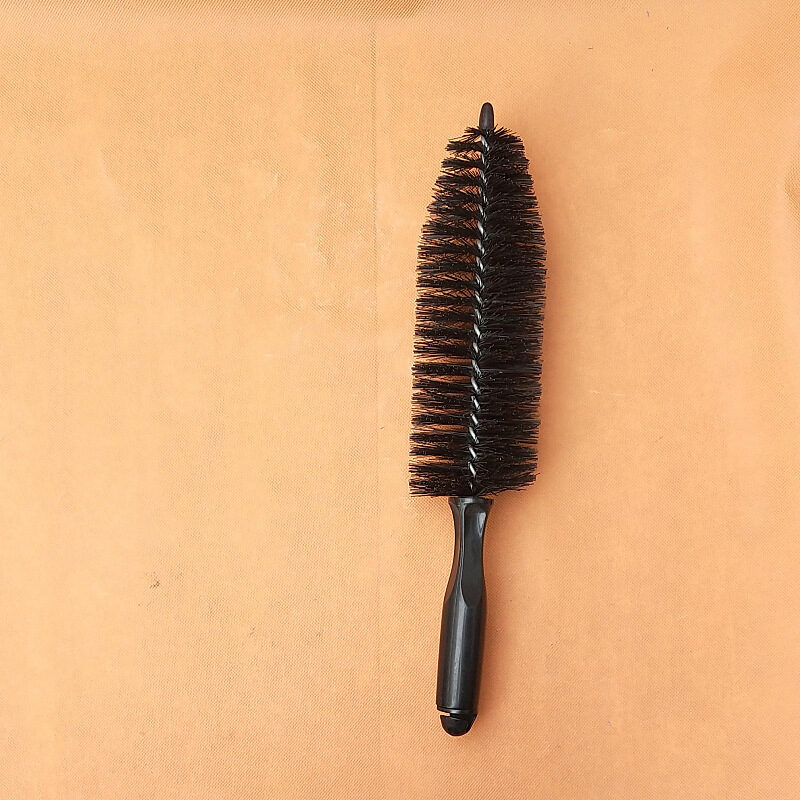 Car wheel brush wash