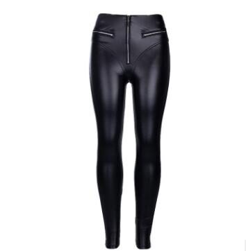 High Waist Gothic Black PU Leather Leggings Women