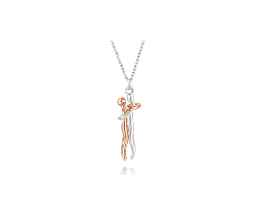 Love Hug Necklace Unisex Men Women Couple Jewelry