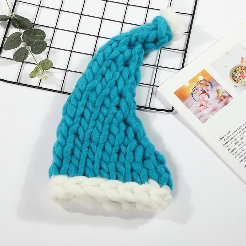 Christmas Plush Hat With Pompom Cute Winter