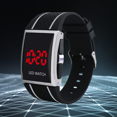 Men Women Casual Unisex White Black LED Digital