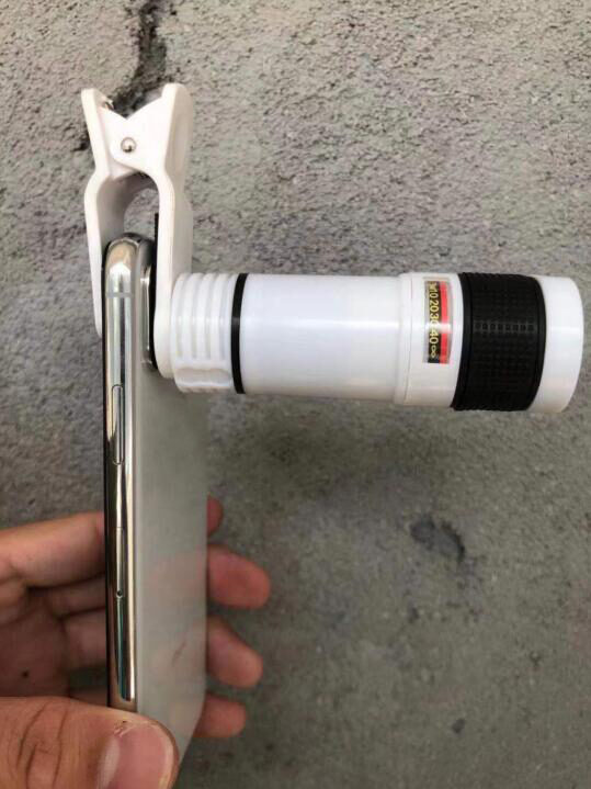 Zoom Mobile Phone Clip-On Retractable Telescope Camera Lens