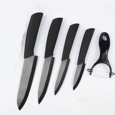 3456 inch Ceramic Cutter with Peeler Black Fruit