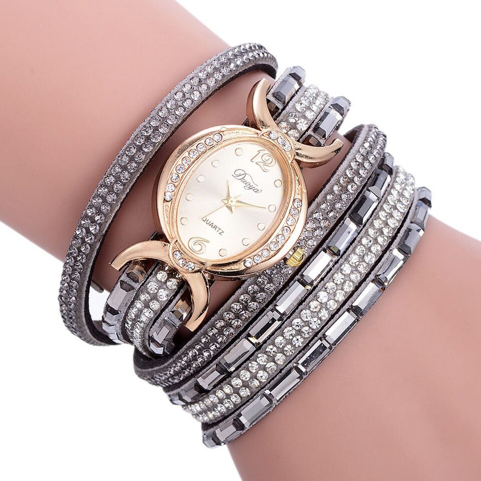 New Casual Rhinestone Watch Dress Ladies Bracelet Analog