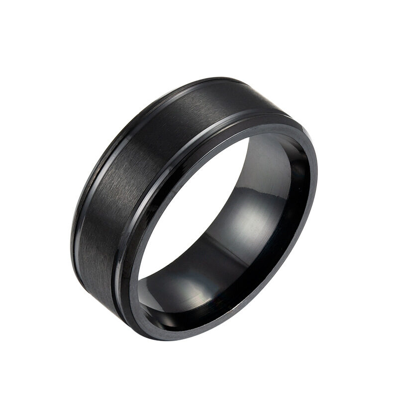 Mens Wedding Rings Black Sliver Gold Pure 8MM