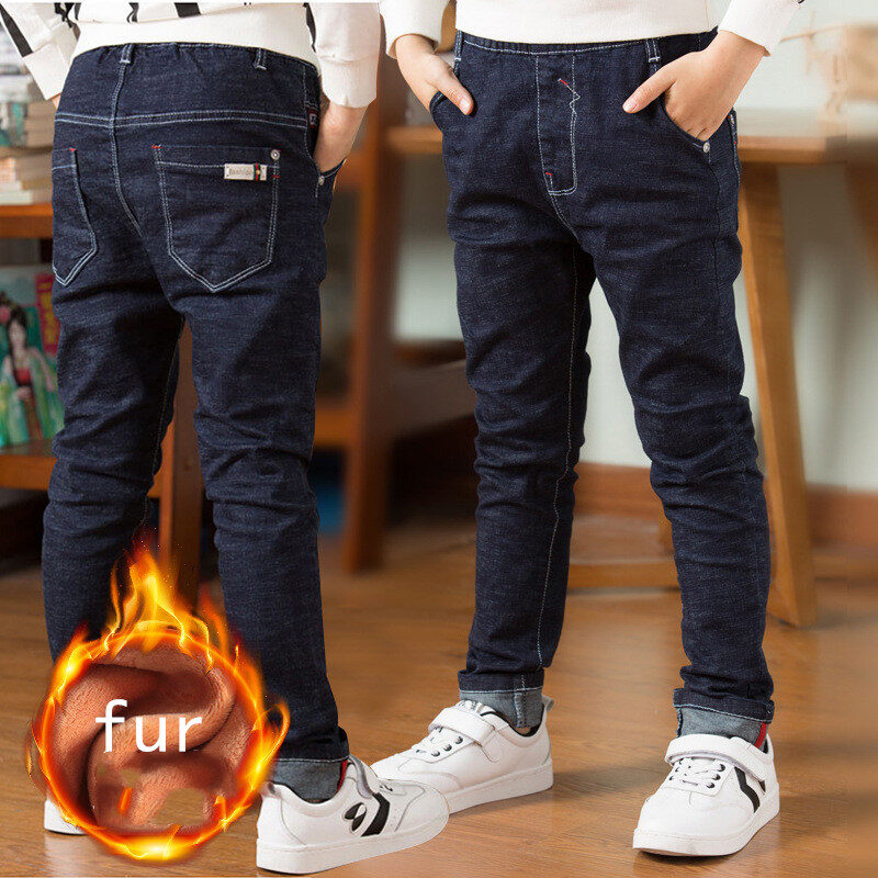 Boys' Jeans With Thick Fleece