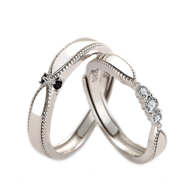 Korean Silver Angel lovers ring marriage engagement men