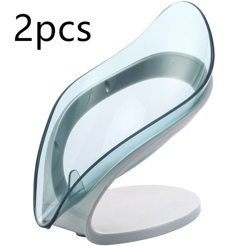 Bathroom Soap Holder Leaf Shape Box Kitchen Dish