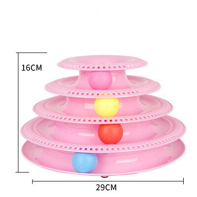 Interactive Funny four layer Cat Turntable Pet Ball