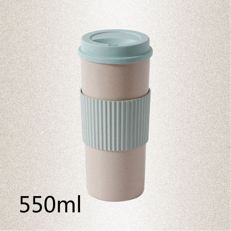 Reusable Coffee Tea Cup Random Color Wheat Straw