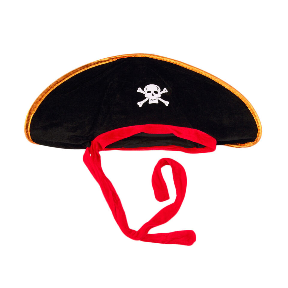 Halloween Pirate Hat Skull Print Adult Kids Captain