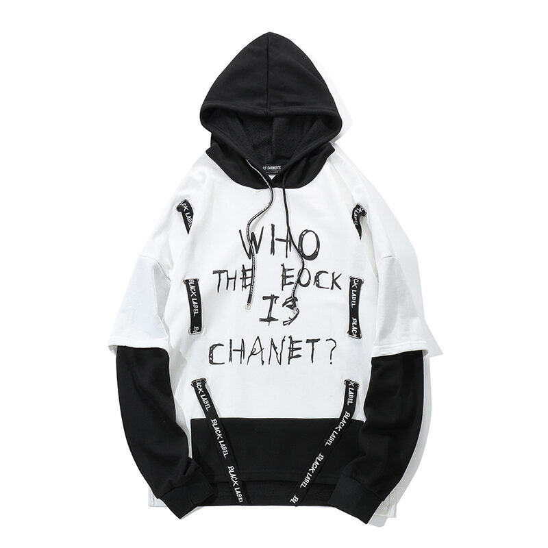 Autumn Men Graffiti Oversize Hoodies Hip-hop Round Neck
