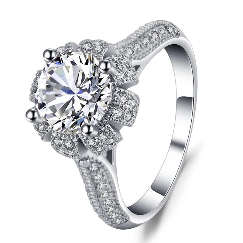 Explosion Jewelry Couples Rings Micro-inlaid Zircon Handmades Creative