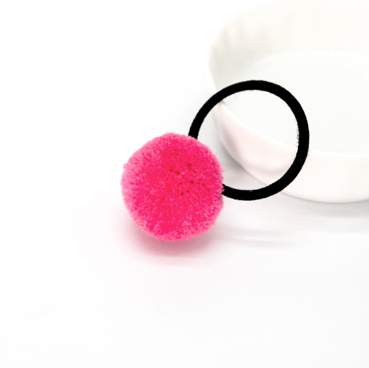 Korean candy color children's hair ball ring tie