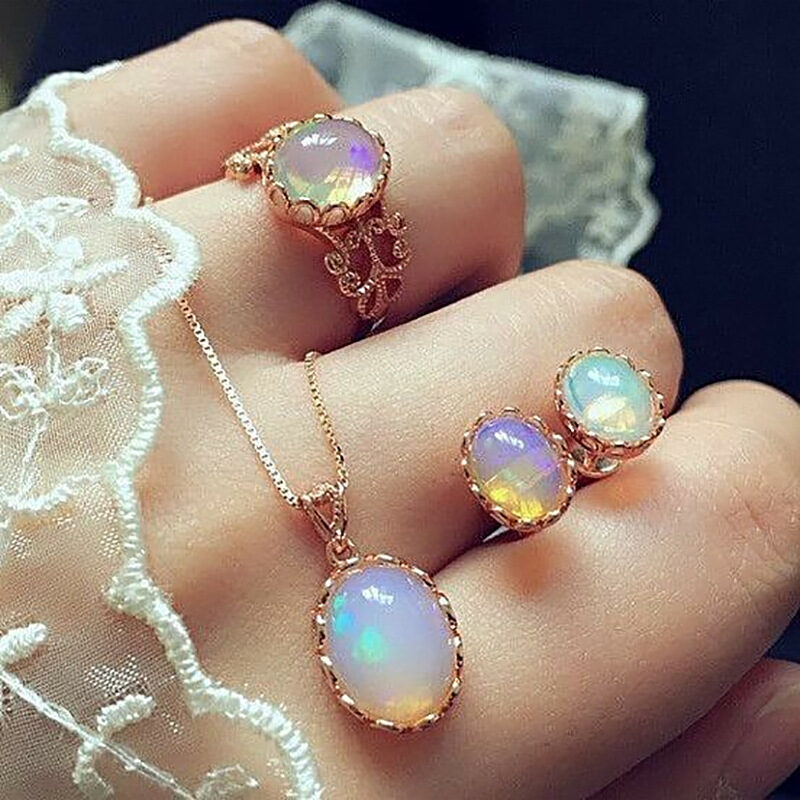 Dazzling gemstone trend jewelry set Fashion Europe