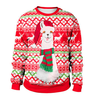 Autumn Winter Fashion Ugly Christmas Sweater Santa Elf