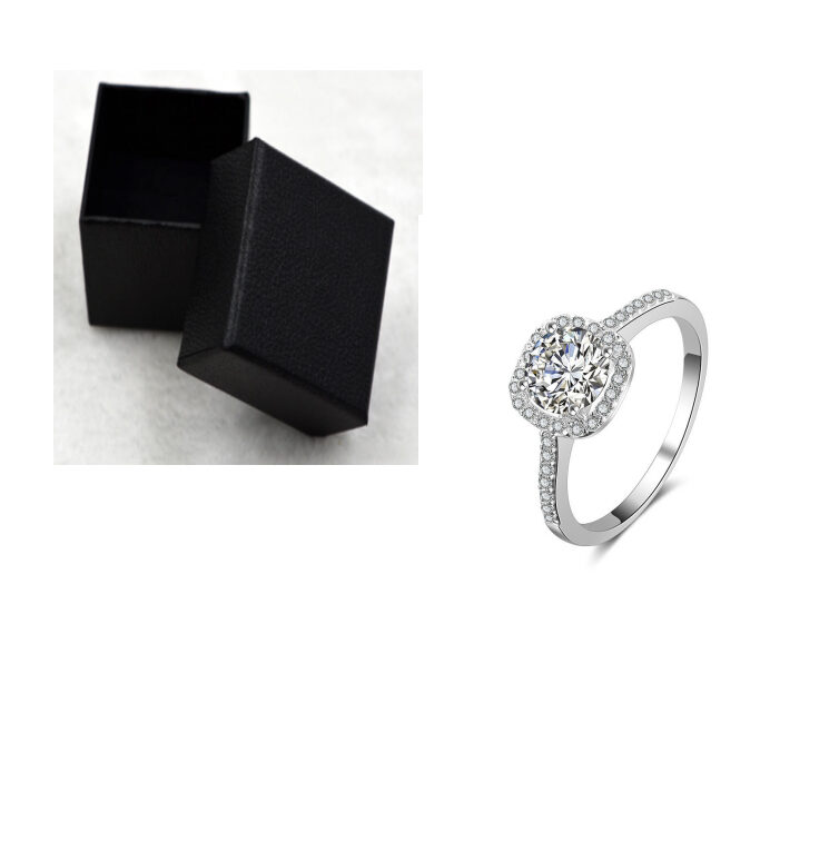 Wedding Rings for Women Silver Color Jewelry Luxury