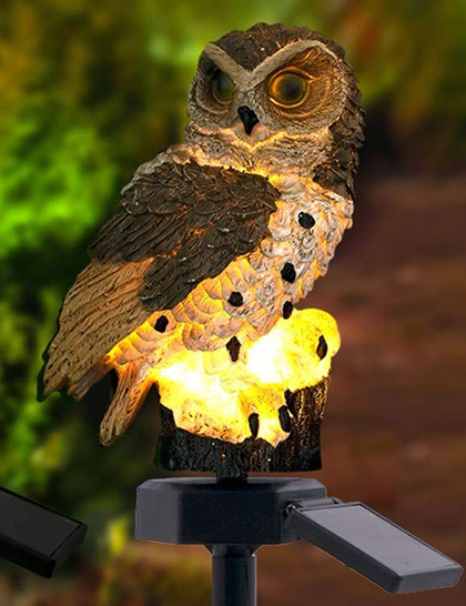 Solar Owl Garden Light Outdoor LED Lawn Lamp