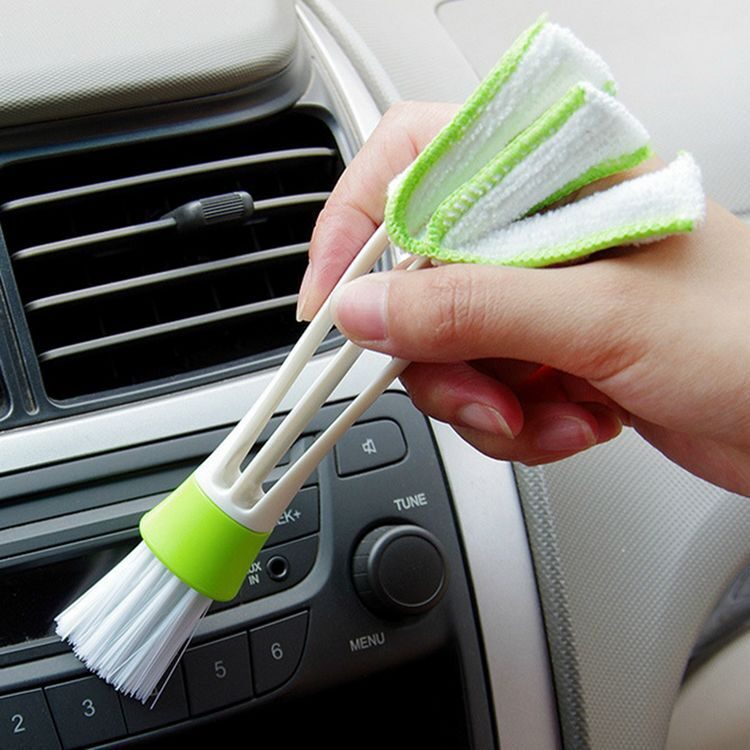 Double head with rag blinds cleaning brush household