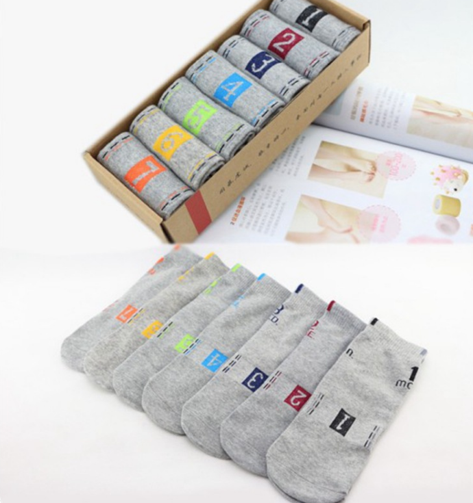Seven days creative digital cotton socks sports lazy