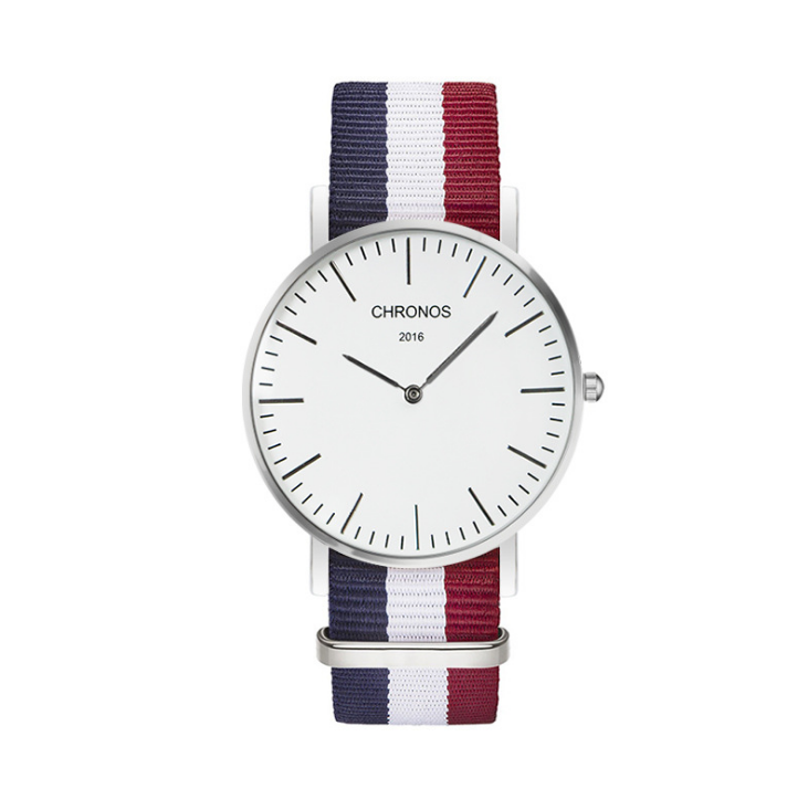 Chronos Watch Nylon Knitted Watchband Two Needle Cloth