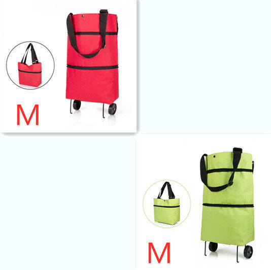 Folding Shopping Carts Reusable Bags with Wheels