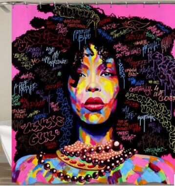 African American 3D Retro Style Print Waterproof Polyester