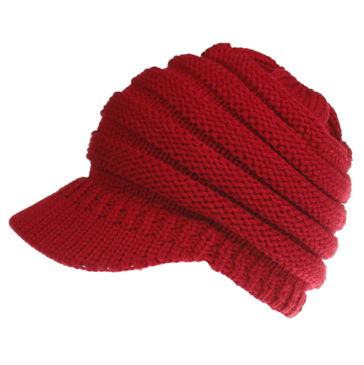 Women Ponytail Beanies Autumn Winter Hats Female Soft