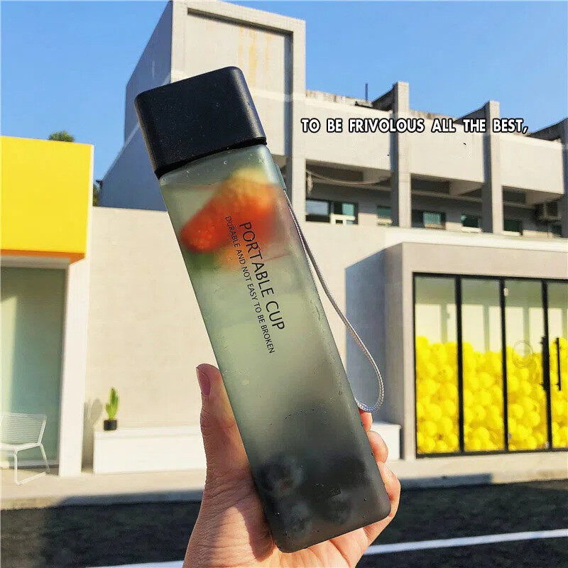 Creative Square Water Bottle Portable Anti-fall Hand Cup