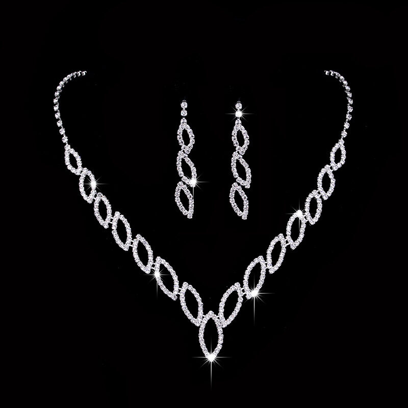 Wedding Photography Jewelry Classic Kiss Earrings Necklace Bridal