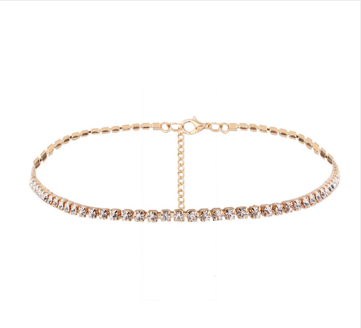 Temperament necklace with diamonds female clavicle
