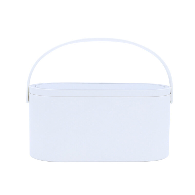 Portable Led Desk Storage Cosmetic Mirror Organizer Box