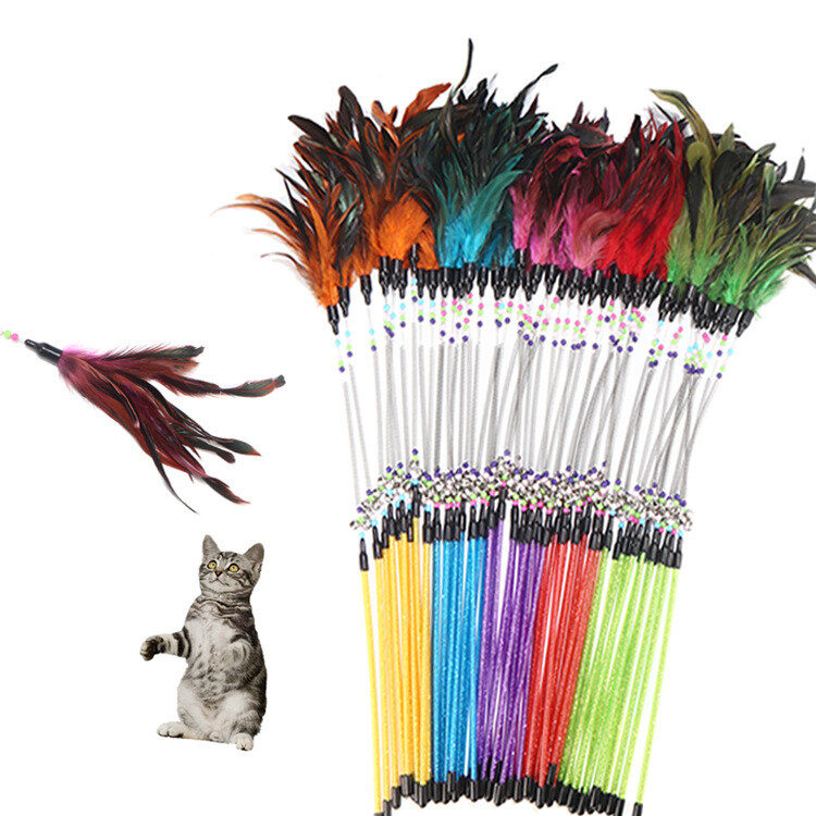 feather cat stick