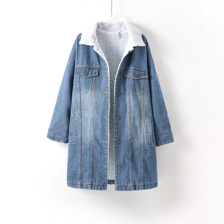 Vangull Fur Warm Winter Denim Jacket Women New